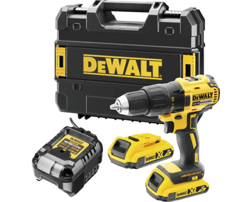 Mașină de găurit și înșurubat Dewalt DCD777D2T-QW 18V incl. cutie + 2x2Ah acumulatori + încărcător Set șurubelniță cu acumulator DeWalt cu cutie de transport, încărcător și doi acumulatori