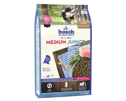 Hrană uscată pentru câini Bosch HP Medium Junior cu pasăre 3kg Mâncare pentru câini Bosch Medium Junior pentru rase mijlocii, 3 kilograme