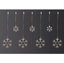 Șir de lumini LED cu motive de fulgi de zăpadă pentru interior