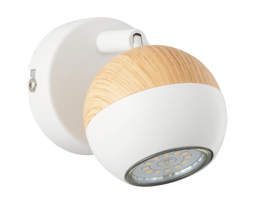 Lumină de perete albă cu decor din lemn