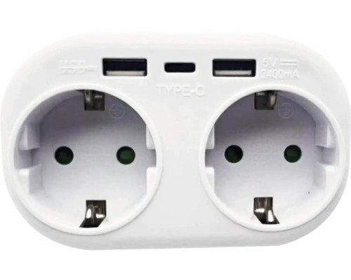 Adaptor priză Gelux 3680W cu încărcare USB A+C max. 24000 mA