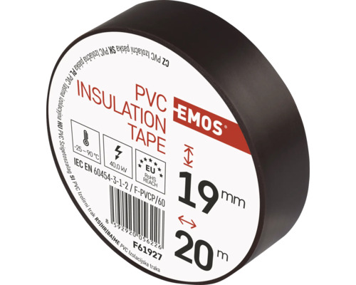 Bandă izolatoare PVC Emos 19mm x 20m, 40KV UV maro Bandă izolatoare PVC, 19 mm x 20 m