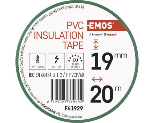Bandă izolatoare PVC Emos, 19 mm x 20 m