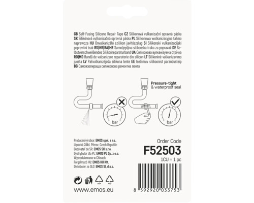 Bandă autoamalgamantă de reparații din silicon pentru etanșare etanșă la presiune și impermeabilă