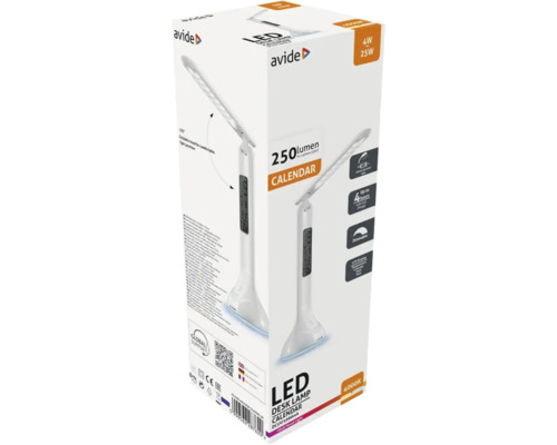 Ambalajul unei lămpi de birou cu LED albe cu funcție de calendar