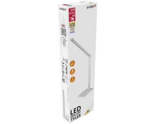 Ambalaj pentru lampă de birou cu LED Avide Tyler, reglabilă, cu 250 lumeni, 6 wați și temperatură de culoare reglabilă