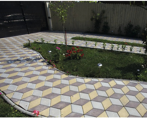 Alee de grădină cu pavele în design geometric