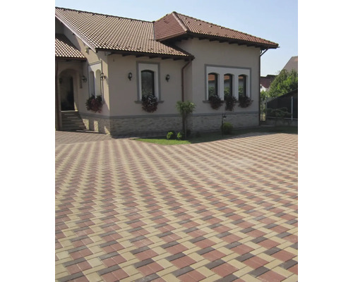 Casă cu pavaj exterior