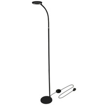 Lampă de podea cu bază rotundă și braț flexibil