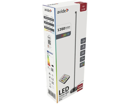 Ambalaj pentru o lampă de colț cu LED Avide cu 1260 lumeni și lumină RGB plus alb