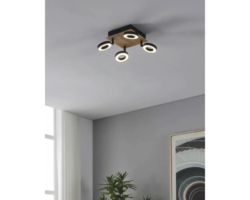 Lumină de plafon cu patru inele în design modern