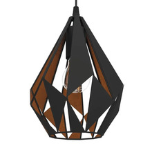 Lampa suspendată cu design geometric și bec decorativ