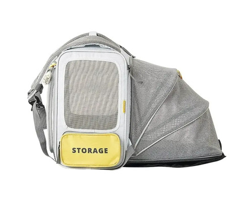 Geantă de transport pentru animale de companie cu fereastră din plasă și compartiment de depozitare