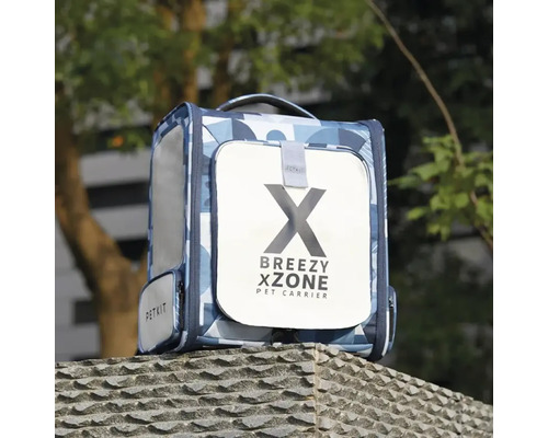 Geantă de transport pentru pisici Petkit cu model albastru