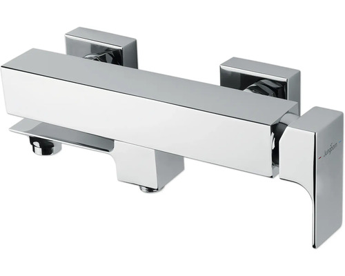 Baterie de baie cu montaj aparent, cu design dreptunghiular, pentru montaj pe perete