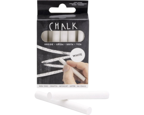 Cretă albă pentru tabla de scris Ø 9-9,5 mm, pachet 12 buc. Pachet cretă albă