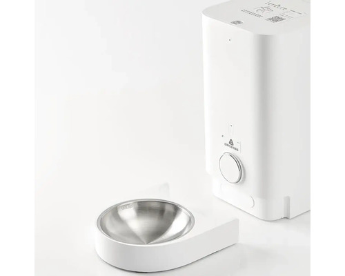 Distribuitor automat de hrană pentru animale de companie cu bol din oțel inoxidabil