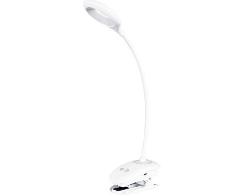 Lampă LED albă cu clemă și braț flexibil