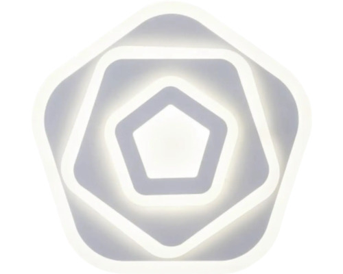 Plafonieră cu LED integrat Bellevue Square 55W 6600 lumeni, lumină albă 3000-6000K, incl. telecomandă, alb Plafonieră LED pentagonală