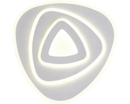 Plafonieră cu LED integrat Bellevue Triangle 68W 8400 lumeni, lumină albă 3000-6000K, incl. telecomandă, alb