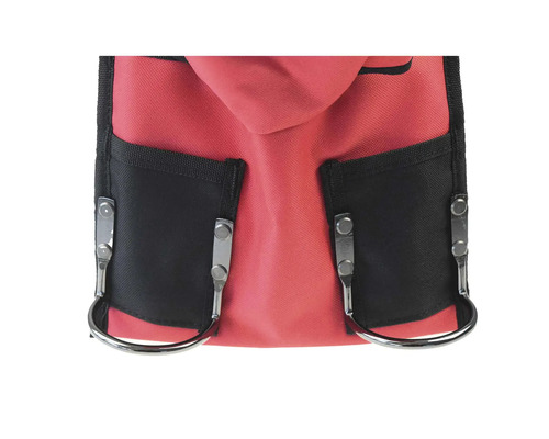 Prim-plan al unei genți de scule cu suport pentru scule