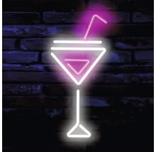 Tablou sticlă Neon Cocktail 20x20 cm
