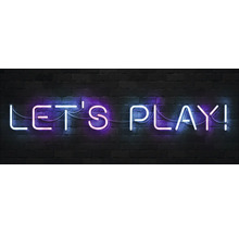 Tablou sticlă Neon Let's Play 80x30 cm