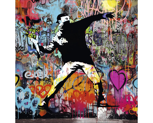 Tablou canvas Graffiti Protest 40x40 cm