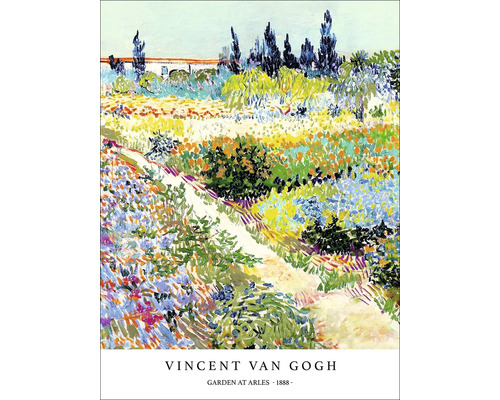 Tablou canvas Van Gogh Garden At Arles II 57x77 cm