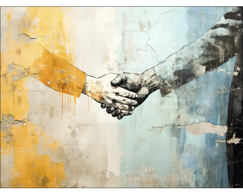 Tablou canvas Shake Hands 57x77 cm