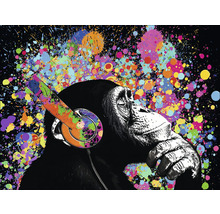 Tablou canvas Animals With Headphones 77x57 cm