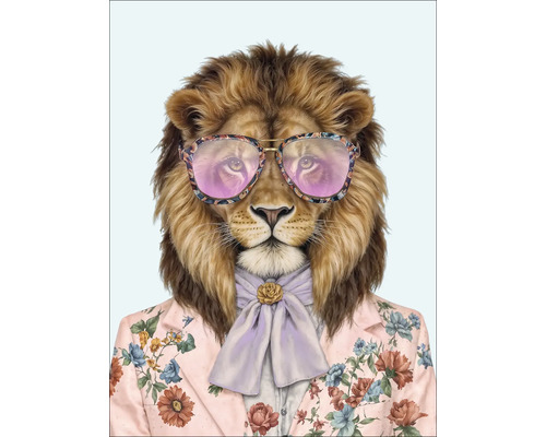 Tablou canvas Lion With Glasses I 57x77 cm