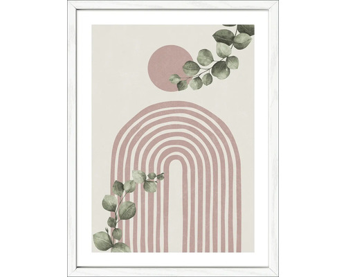 Tablou înrămat Abstract Shapes And Leaves I 33x43 cm
