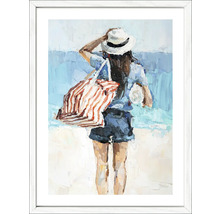 Tablou înrămat Girl On The Beach 33x43 cm