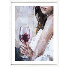 Tablou înrămat Girl With Wine Glass II 33x43 cm