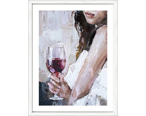 Tablou înrămat Girl With Wine Glass II 33x43 cm
