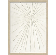 Tablou pictat manual înrămat Rays 53x73 cm