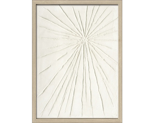 Tablou pictat manual înrămat Rays 53x73 cm