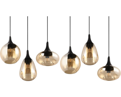 Mai multe lămpi suspendate cu abajur din sticlă