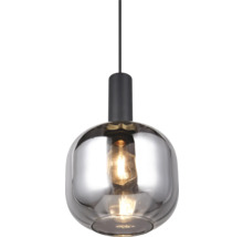 Lampa suspendată cu abajur transparent din sticlă și bec