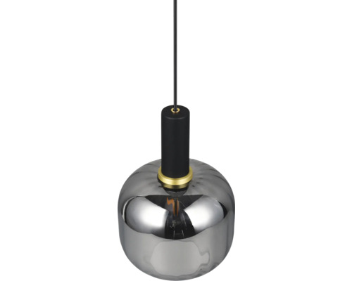 Lămpi suspendate cu cilindru negru și sferă argintie