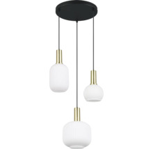 Lumină suspendată cu trei abajururi