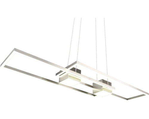 Lustr modern cu design rectangular și iluminare LED.