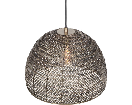 Lampa suspendată cu abajur din metal împletit