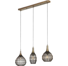 Lampa suspendată cu trei abajururi din sârmă metalică