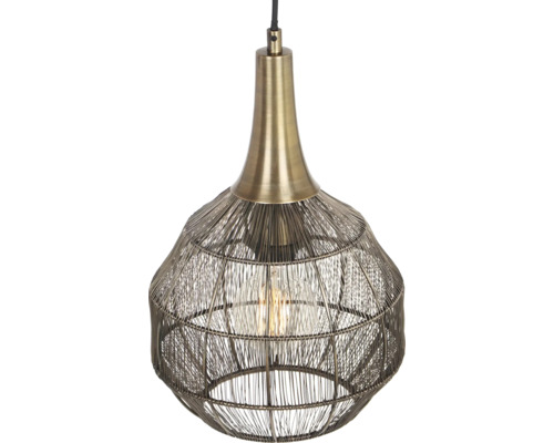 Lumină suspendată din plasă metalică