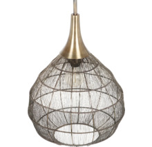 Lampa suspendată din plasă de sârmă