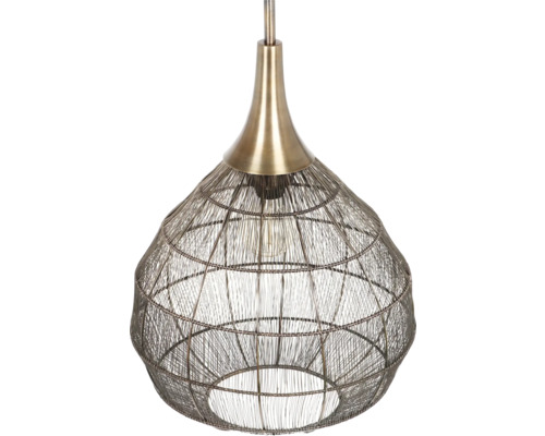 Lampa suspendată din plasă de sârmă