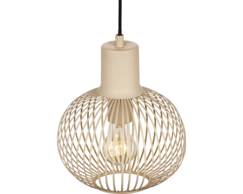 Lumină suspendată cu abajur de sârmă și sursă de lumină