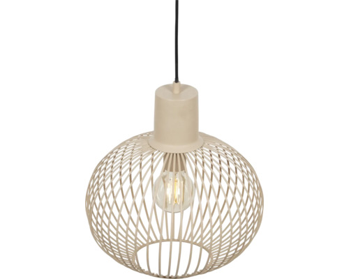 Lampa suspendată cu abajur tip cușcă și bec